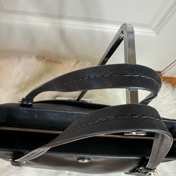 Coach Peyton Zip Top Saffiano Leather Tote Bag in EUC Black - Picture 12 of 13